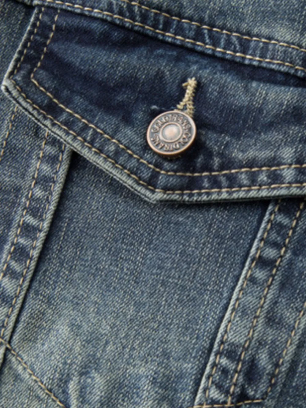 Men's Plus Size Vintage Wash Denim Jacket, image 4