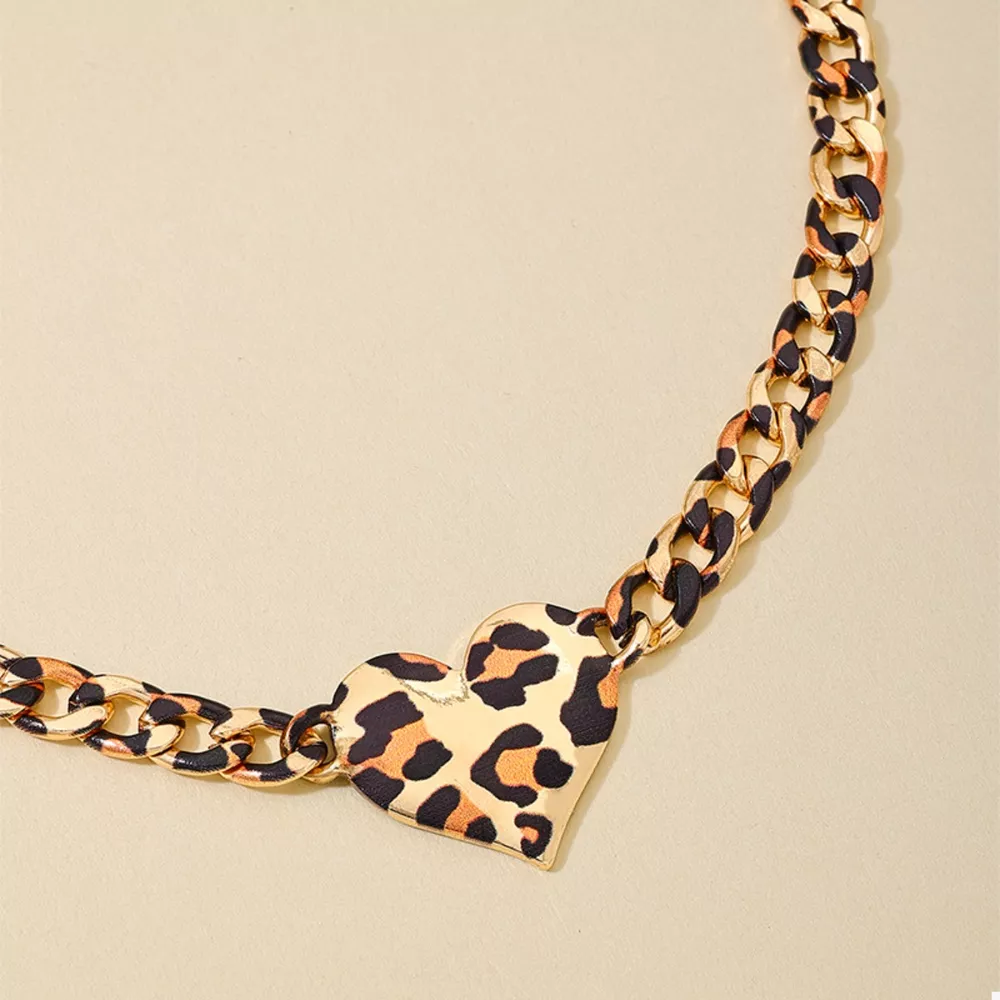 Leopard Heart Chain Necklace, image 5