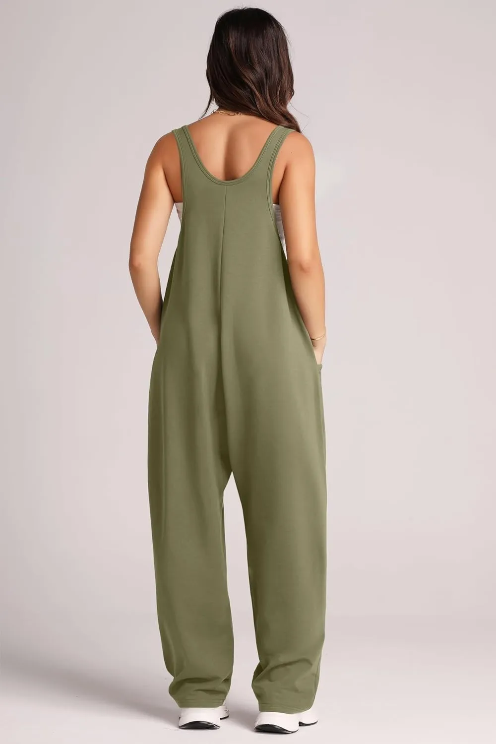 Wide Strap Jumpsuit with Pockets, image 6
