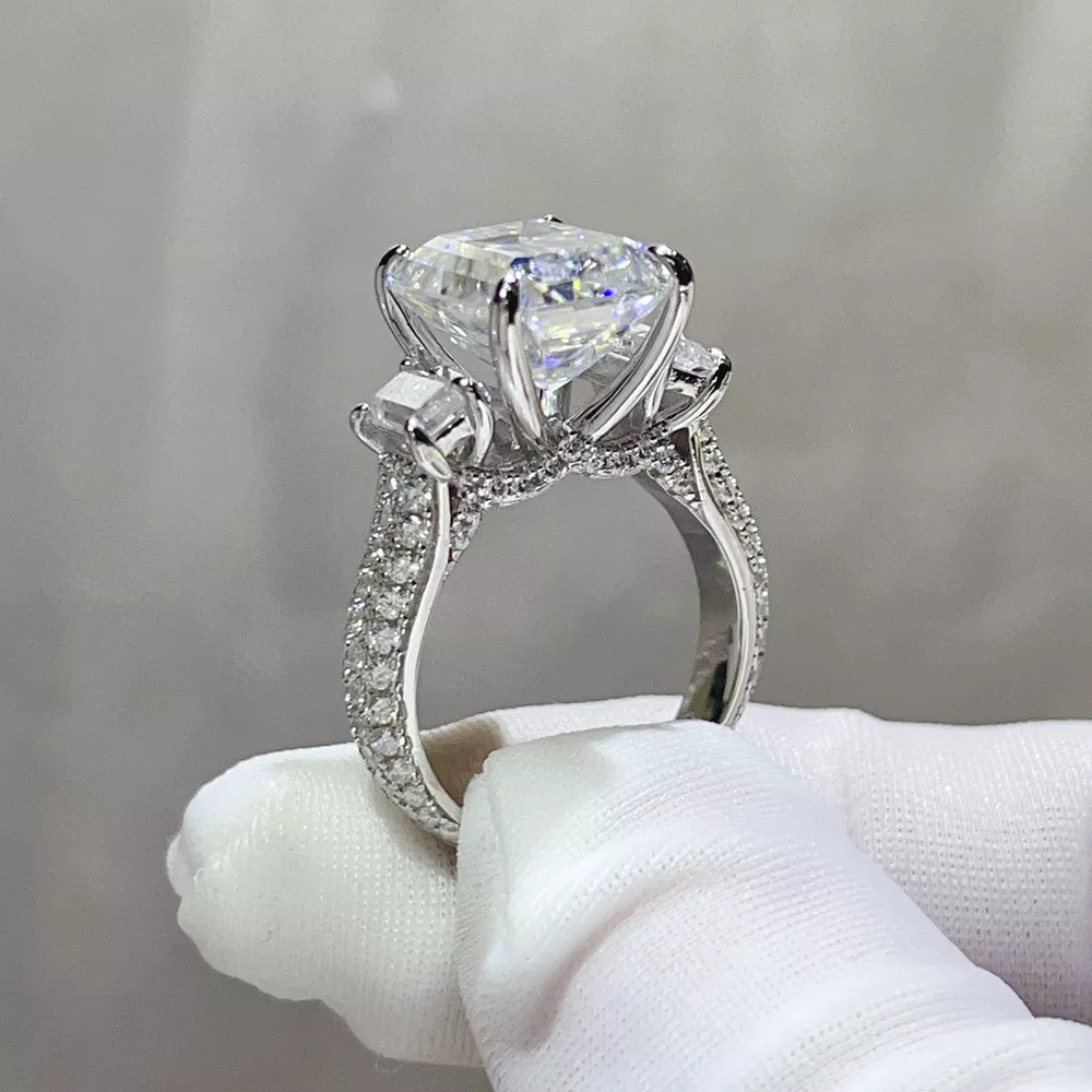 5 Carat 925 Sterling Silver Moissanite Ring, image 6
