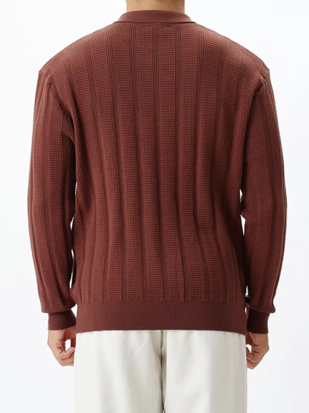 Men's Plus Size Ribbed Quarter-Zip Sweater, image 9