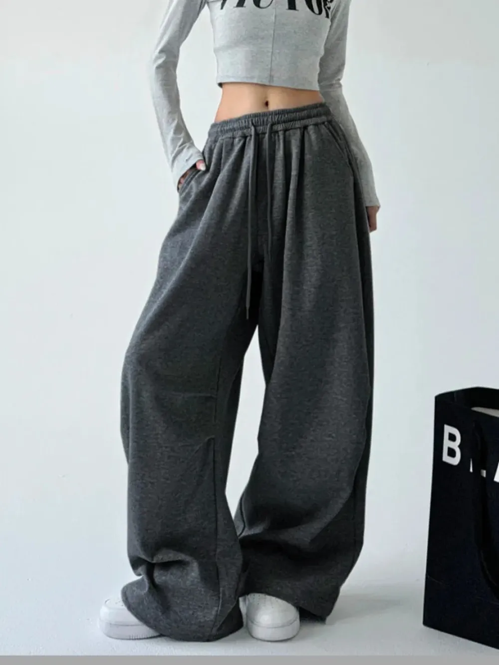 Oversized Wide Leg Drawstring Pants, image 16