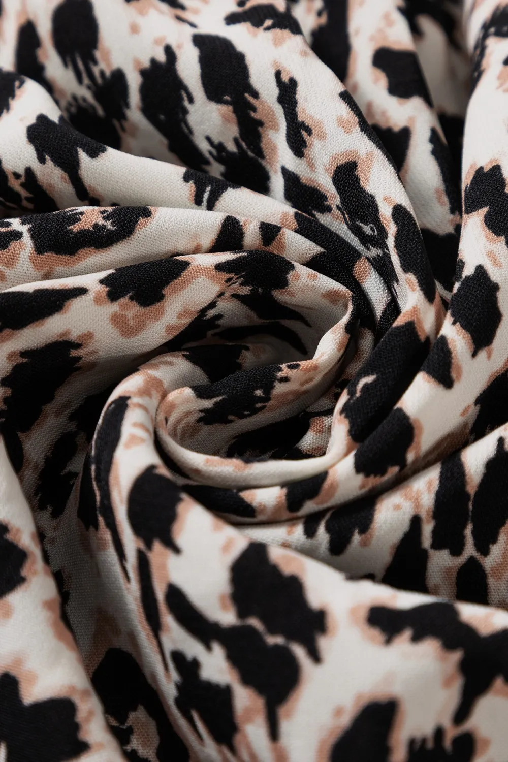Leopard Notched Long Sleeve Maxi Dress, image 4