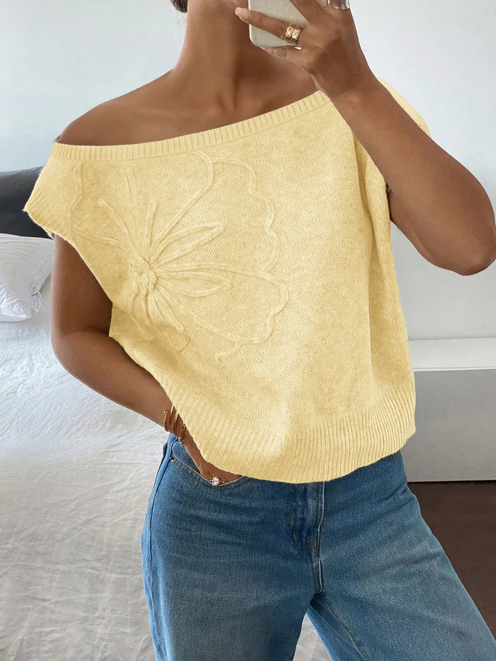 Ribbed Hem Boat Neck Sweater, image 11