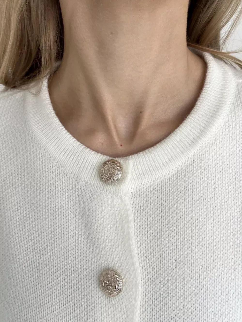 Crew-Neck Button Down Cardigan, image 10