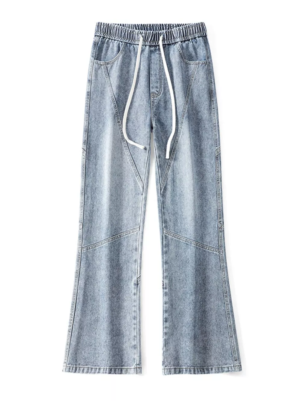 Men's Full Size Drawstring Wide Leg Jeans Plus Size, image 6