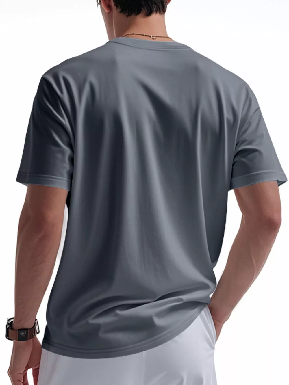 Men's Full Size Casual Button Detail Short Sleeve T-Shirt Plus Size, image 7