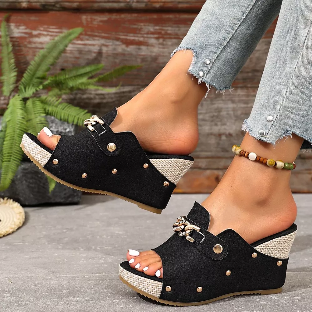 Open Toe Wedge Sandals, image 3