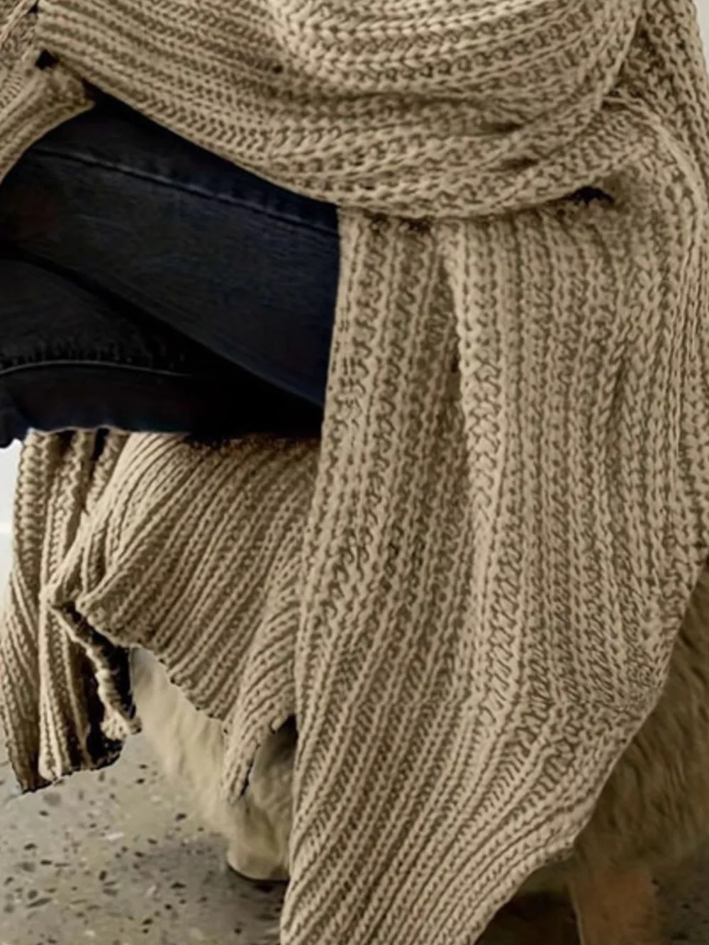 Chunky Knit Open Front Cardigan, image 15
