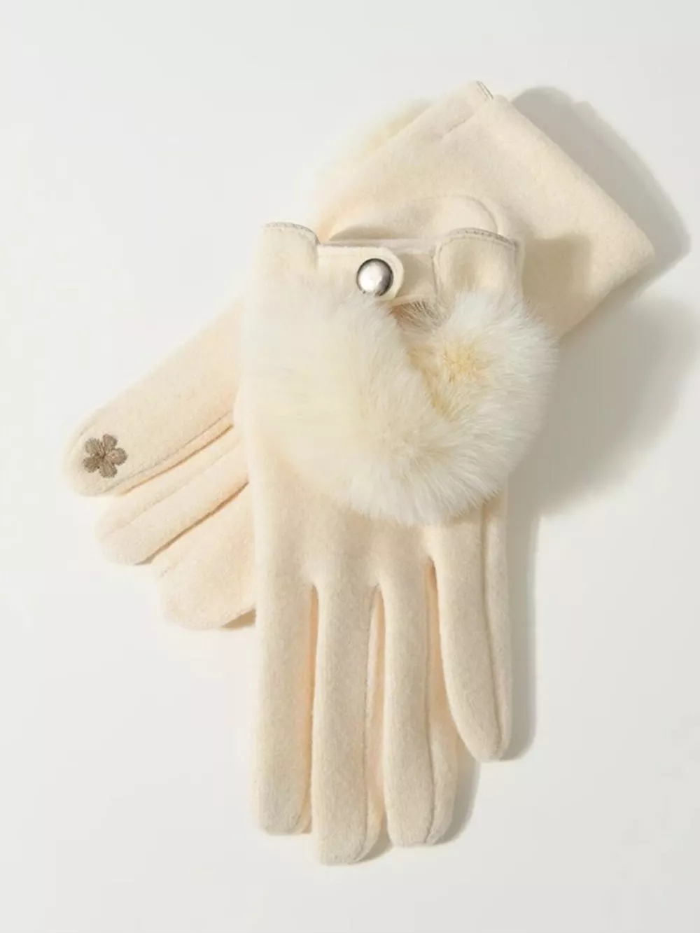 Faux Fur Cuff Gloves, image 3