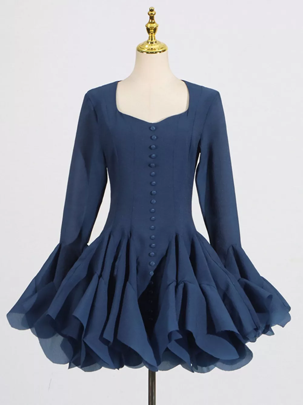 Ruffled Flare Sleeve Mini Dress, image 2