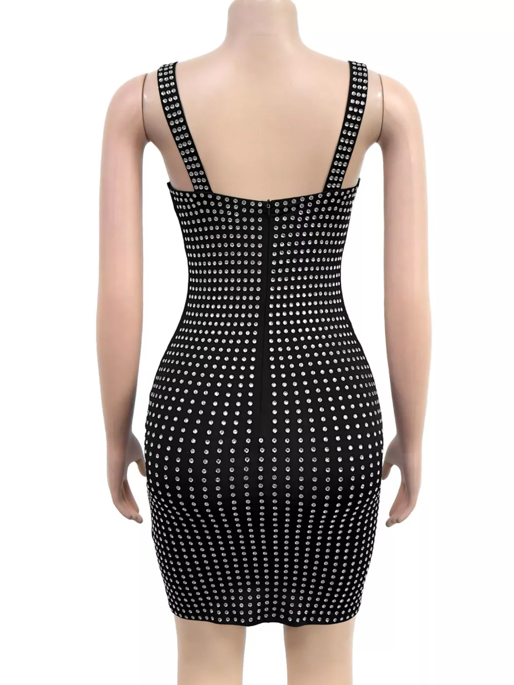 Rhinestone Embellished Bodycon Mini Dress, image 5