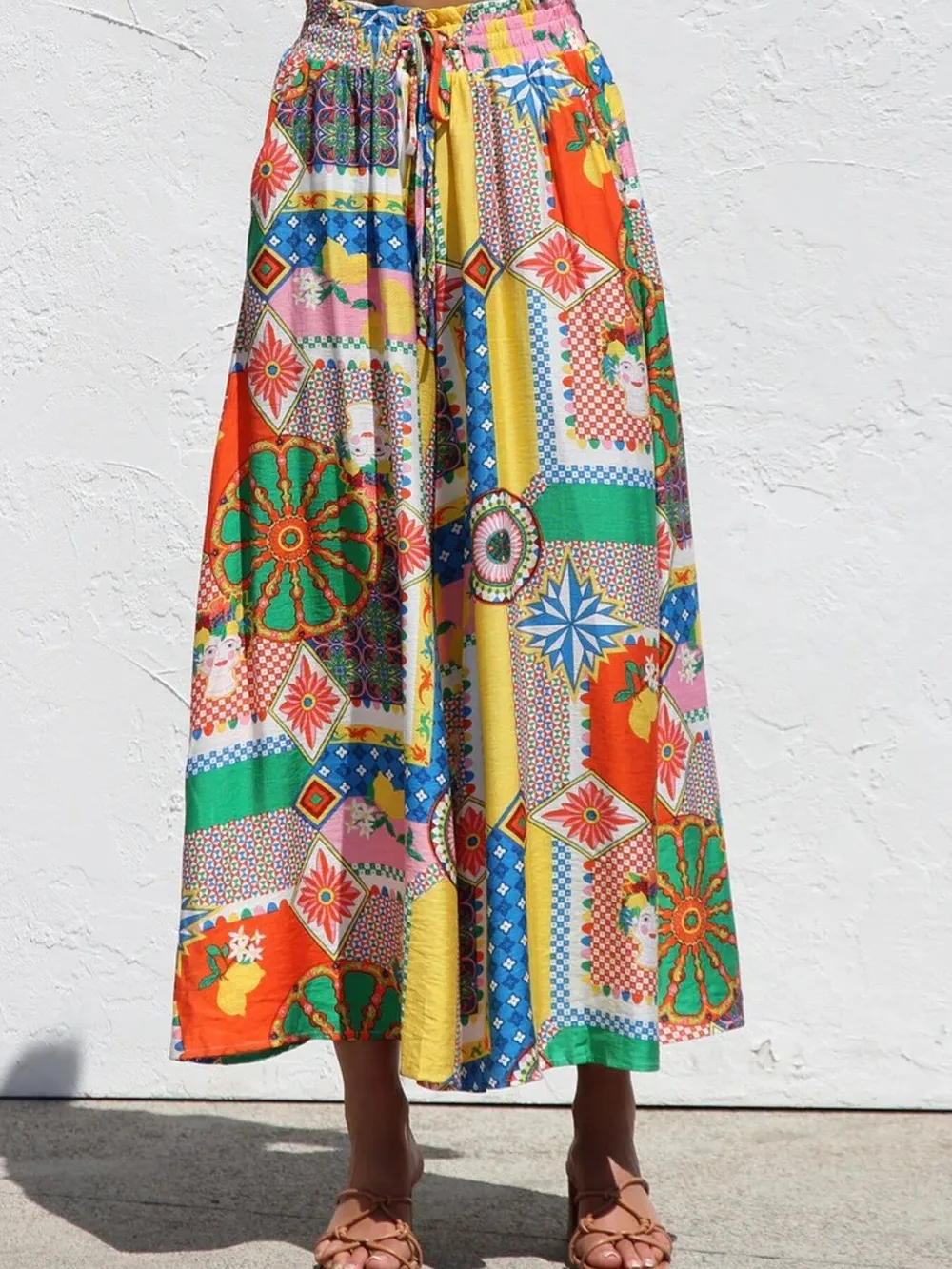 Printed Button Up Shirt and Pants Set, image 6