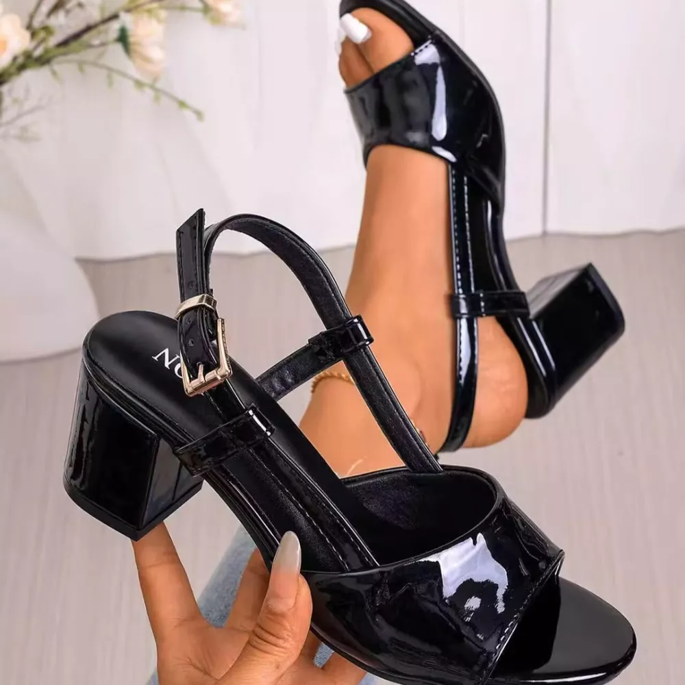 Open Toe Block Heels Sandals, image 6