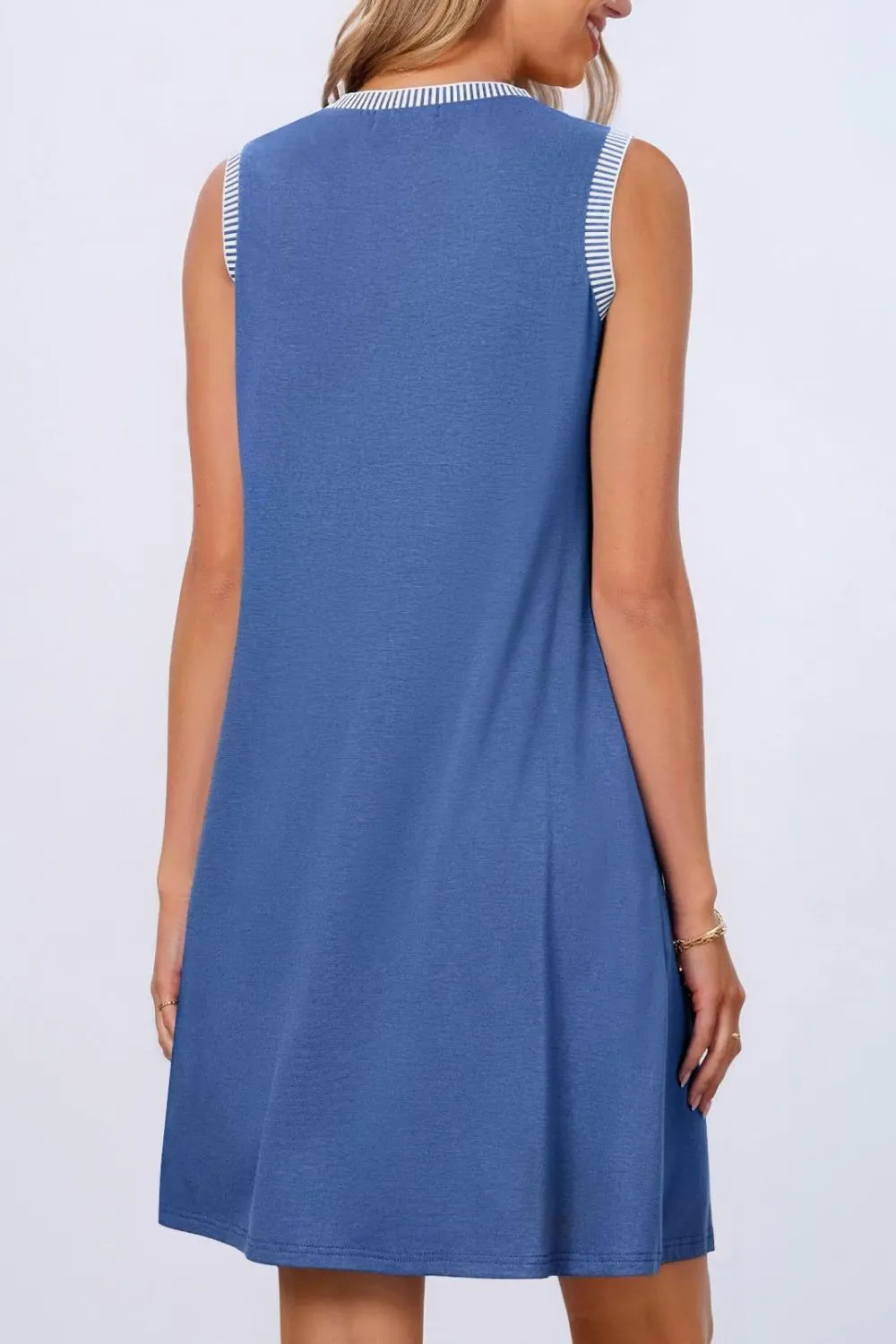 Round Neck Sleeveless Mini Tank Dress, image 10