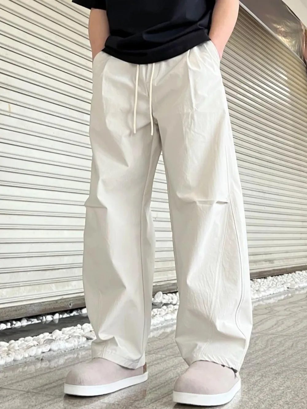 Men's Plus Size Drawstring Wide Leg Pants, image 2
