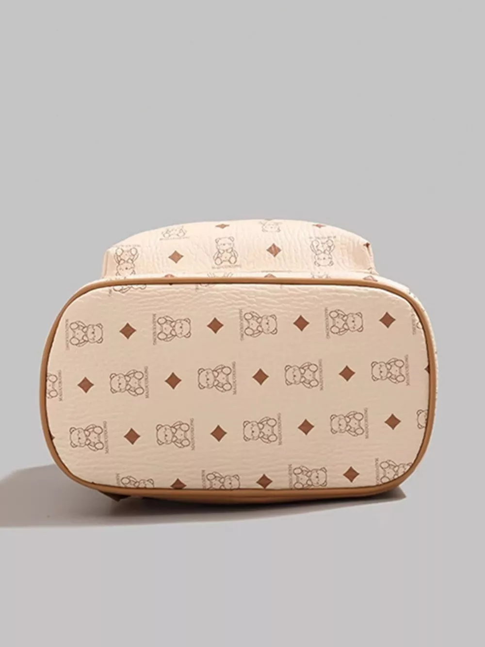 Bear Pattern Leather Backpack Bag, image 5