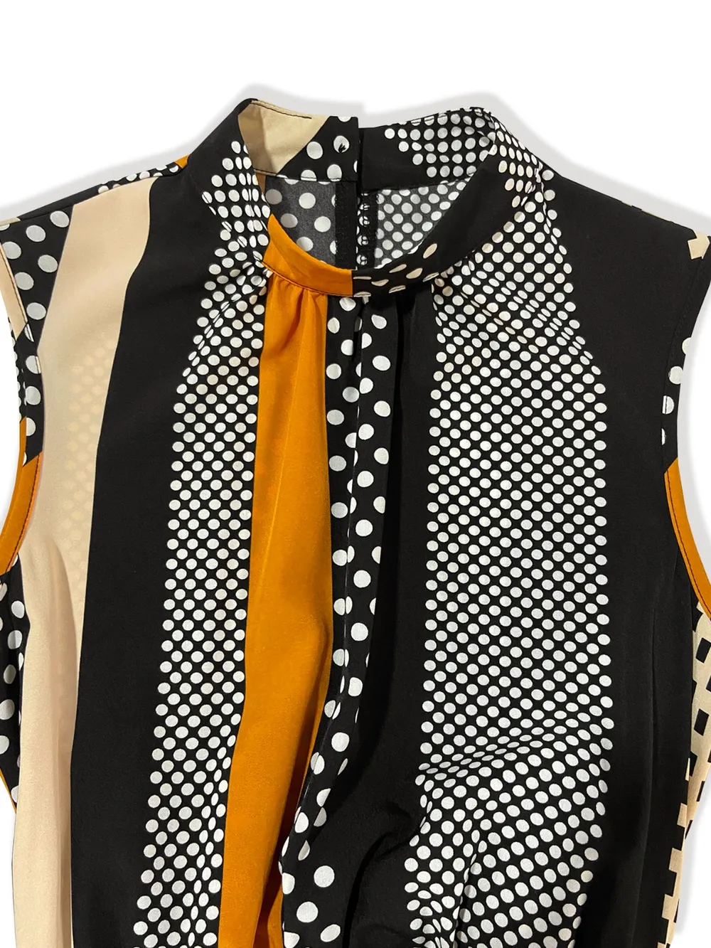 Tied Color Block Sleeveless Romper, image 4