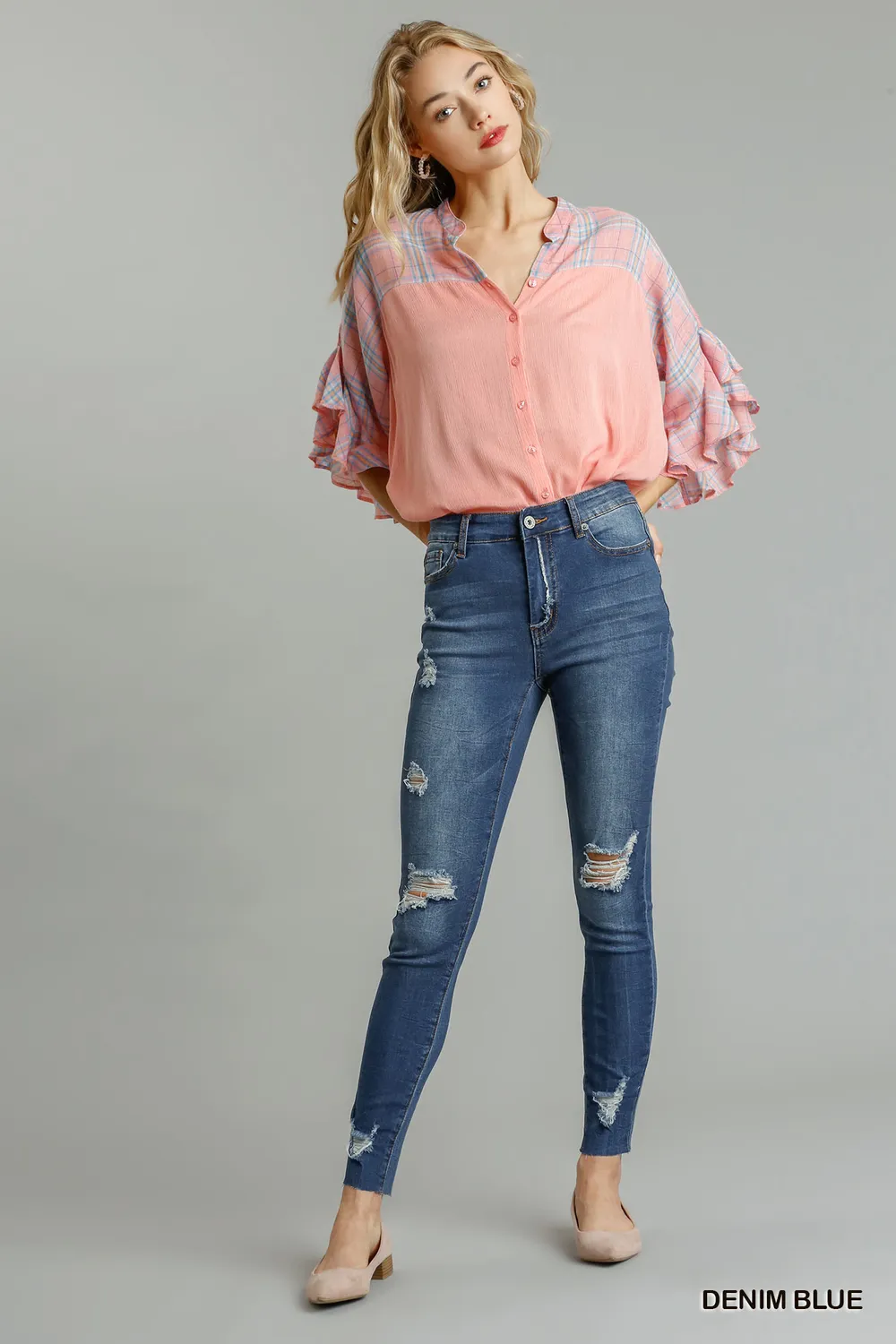 Distressed Skinny Jeans with Pockets, image 3