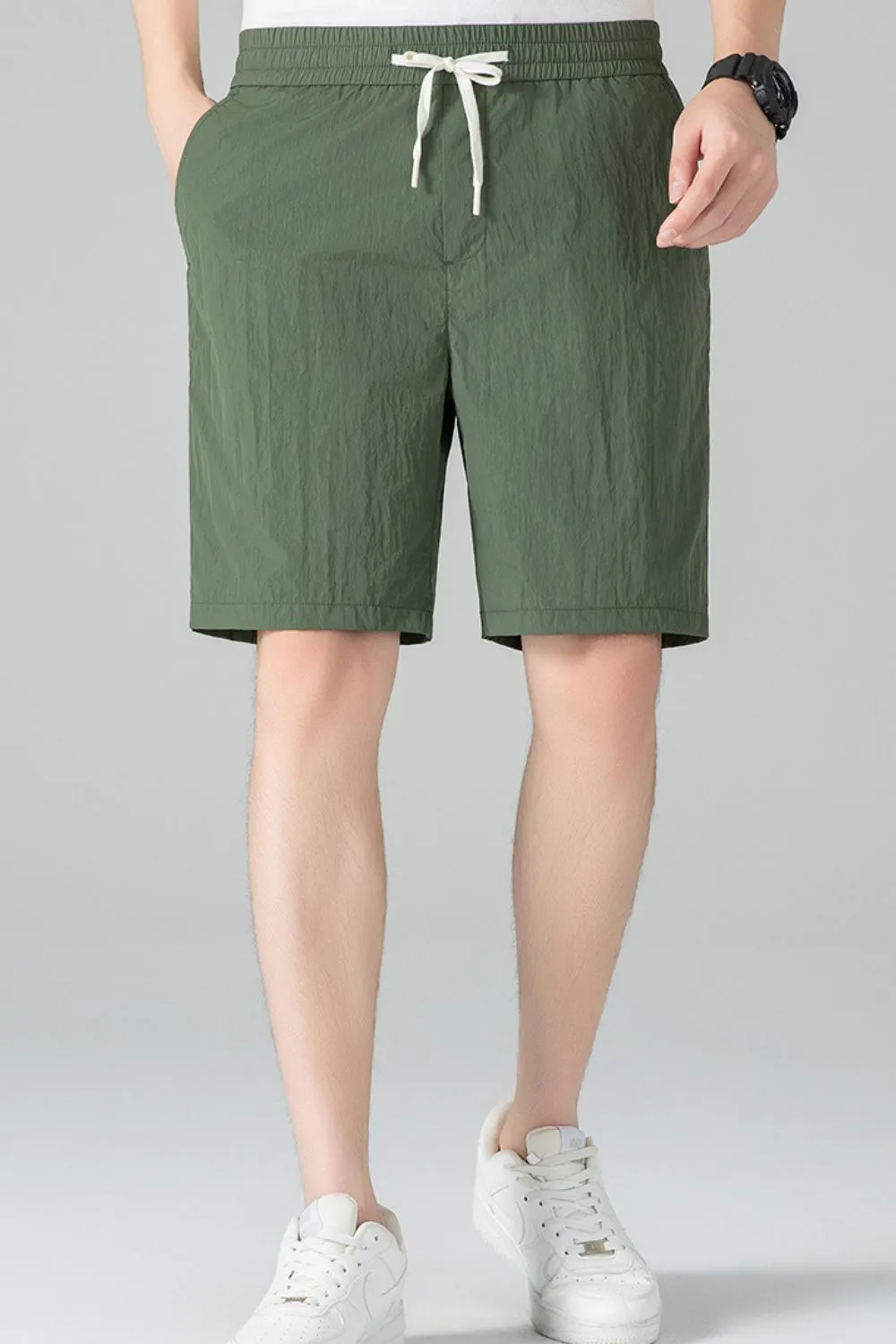 Men's Plus Size Casual Drawstring Shorts, image 2