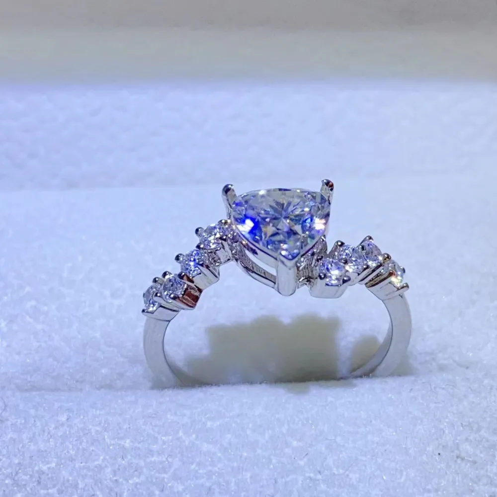 1 Carat Moissanite 925 Sterling Silver Ring, image 5