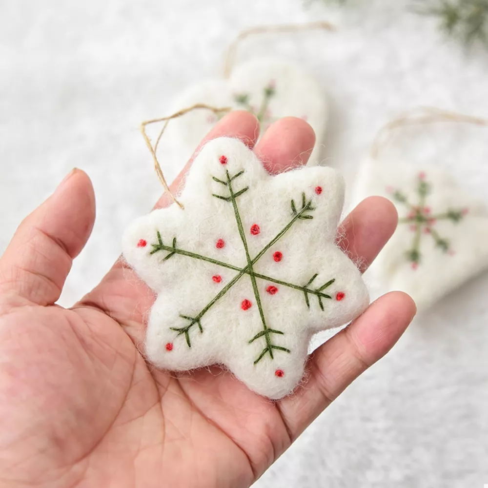 Christmas Felt Snowflake Ornament, image 6