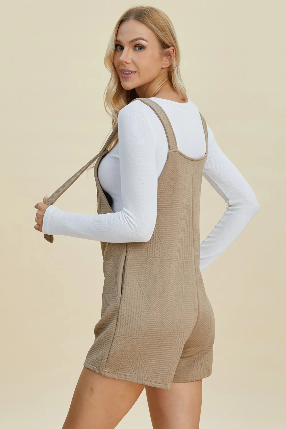 Full Size Texture Sleeveless Romper, image 12