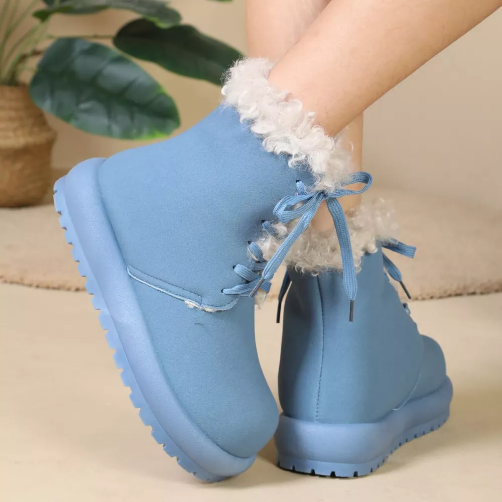 Round Toe Lace Up Boots, image 5