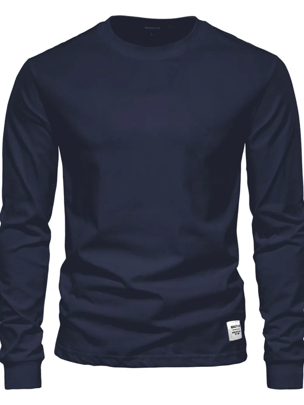 Men's Full Size Round Neck Long Sleeve T-Shirt Plus Size, image 13