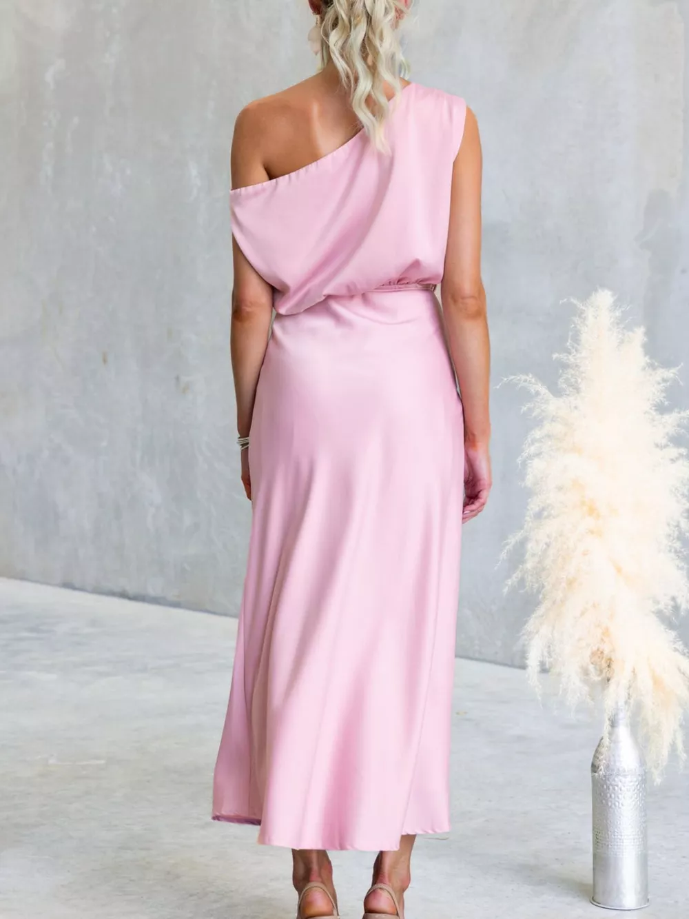 One-Shoulder Tied Midi Dress, image 21