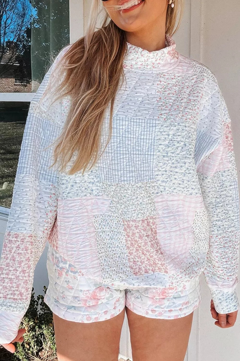 Quilted Long Sleeve Top and Shorts Set, image 4