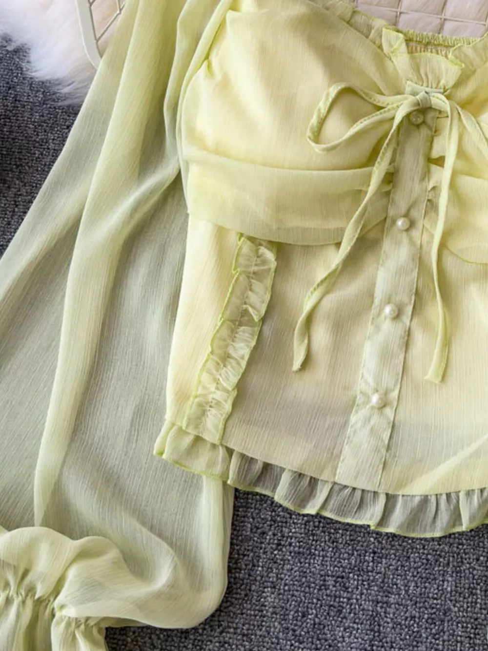 Frill Flounce Sleeve Blouse, image 4