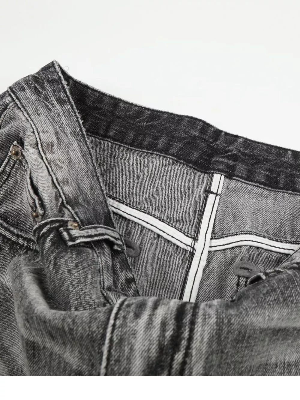Men's Full Size Vintage Wash Wide Leg Jeans Plus Size, image 4