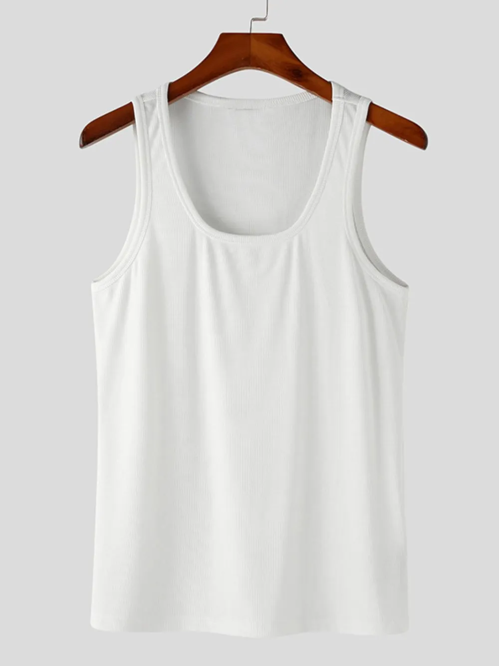 Men's Square Neck Wide Strap Tank, image 3