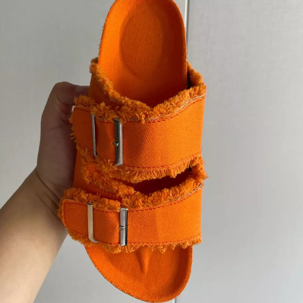 Frayed Edge Buckle Sandals, image 12