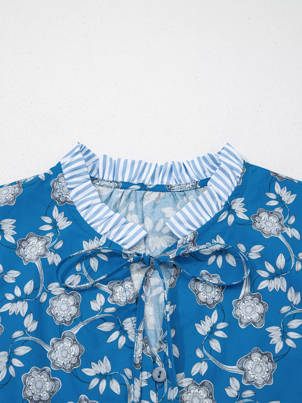 Floral Print Ruffle Sleeve Blouse, image 7
