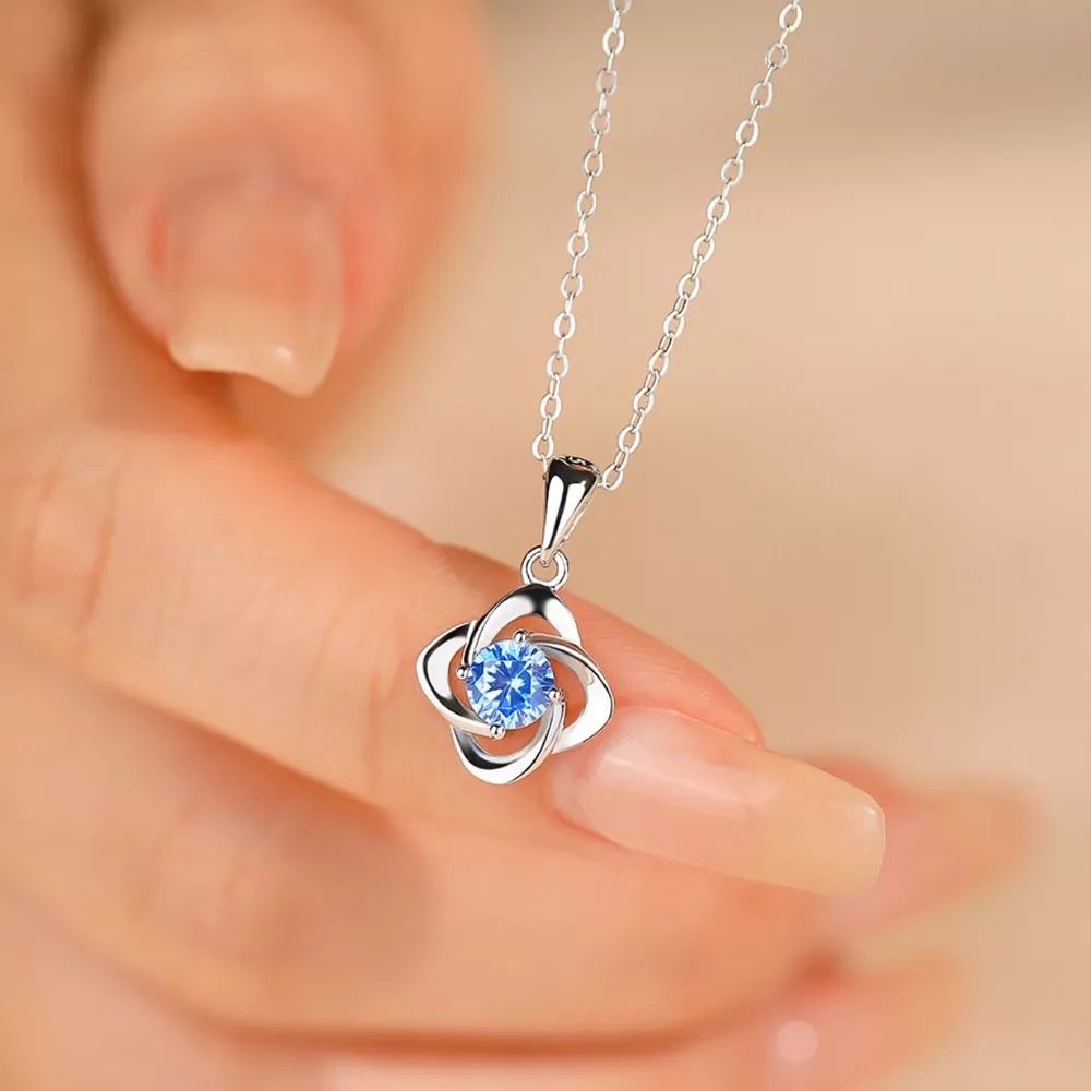 Four-Leaf Clover Pendant Necklace, image 2