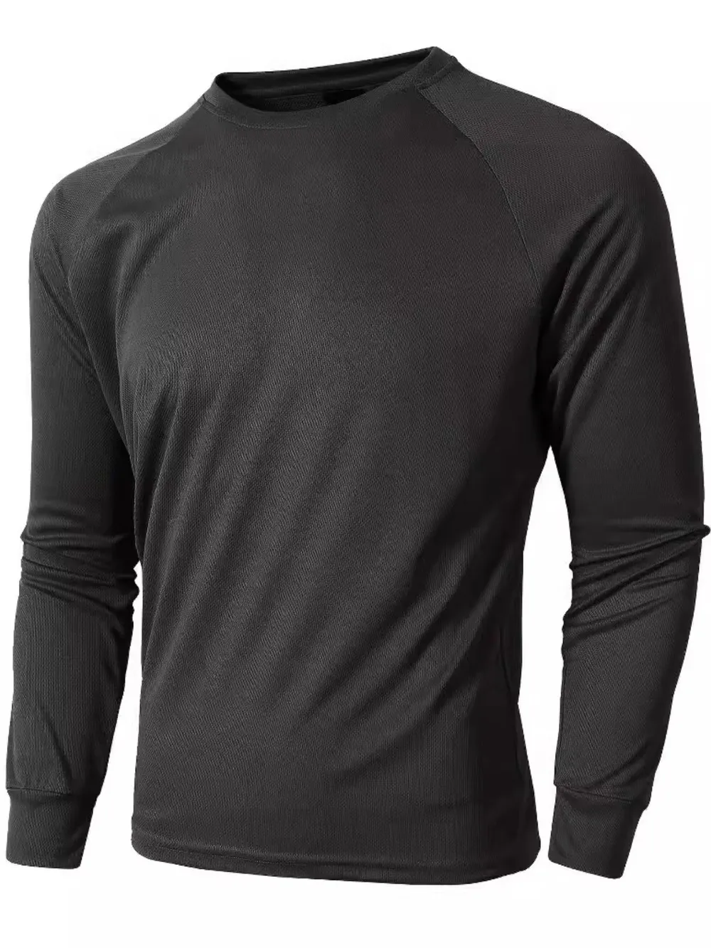 Men's Plus Size Round Neck Long Sleeve T-Shirt, image 10