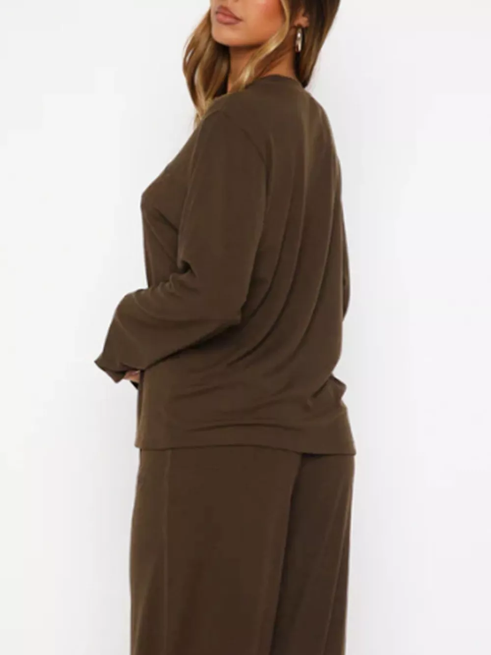 Relaxed Fit Long Sleeve Top and Pants Set, image 11