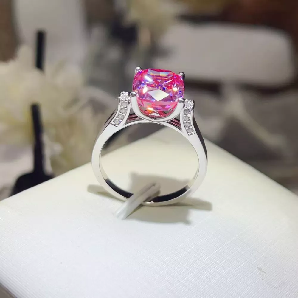 5 Carat Moissanite 925 Sterling Silver Ring, image 4