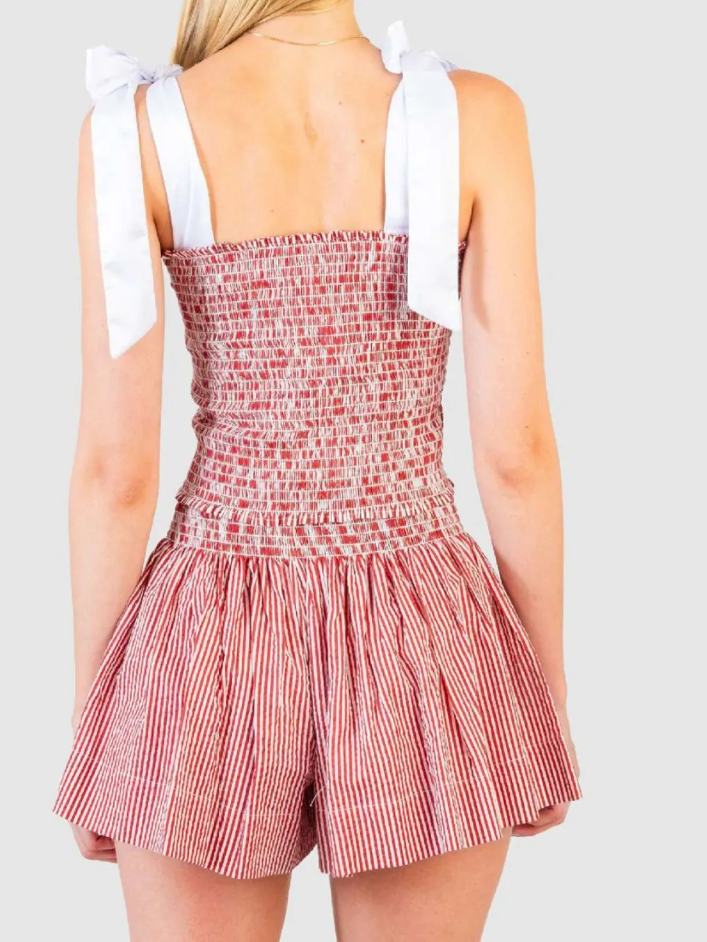 Smocked Tie Shoulder Cami and Shorts Set, image 11
