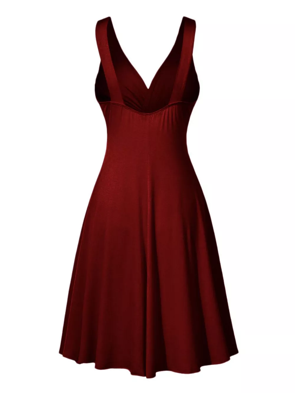 Full Size Twisted Sleeveless Ruched Waist A-Line Dress Plus Size, image 4