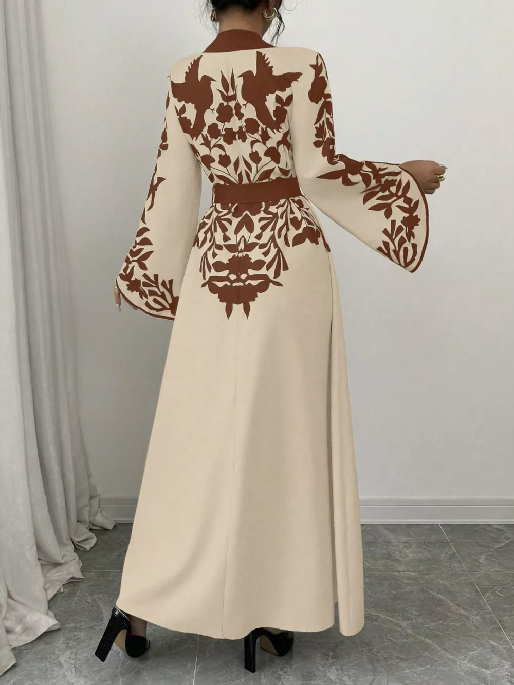 Printed Tie Waist Maxi Dress, image 21