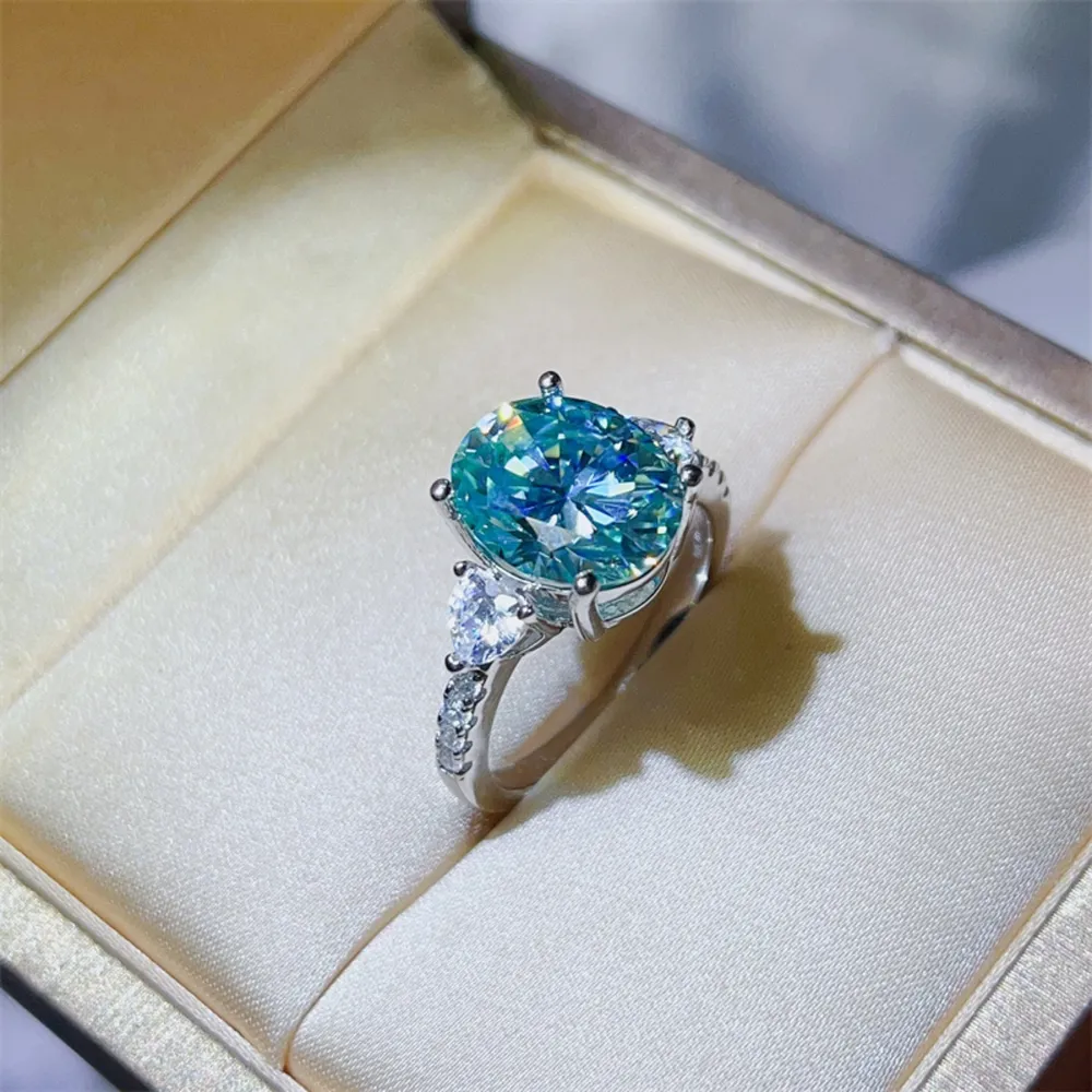 5 Carat Moissanite 925 Sterling Silver Ring, image 3