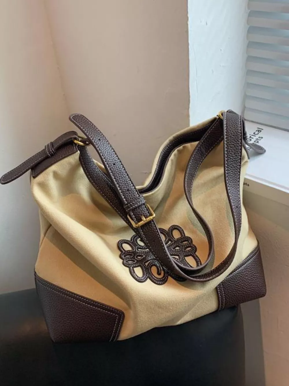 Embroidered Canvas Tote Bag, image 9