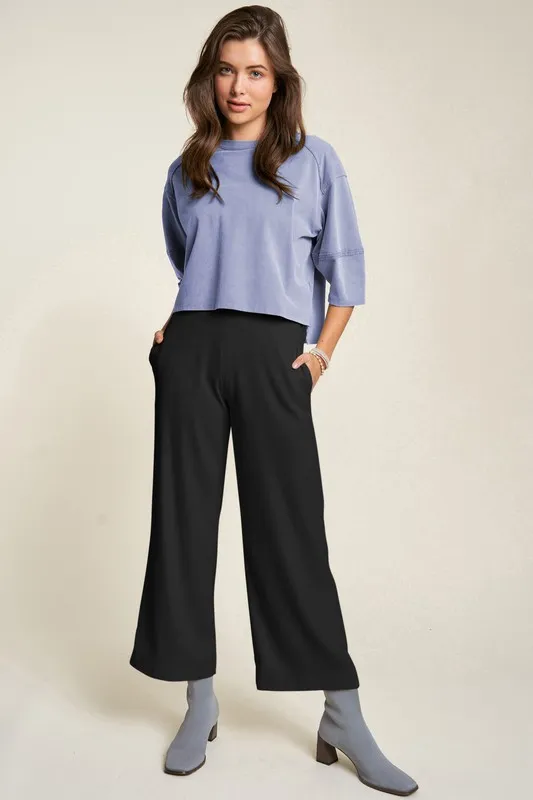 Wide Leg Mid-Rise Pants, image 4