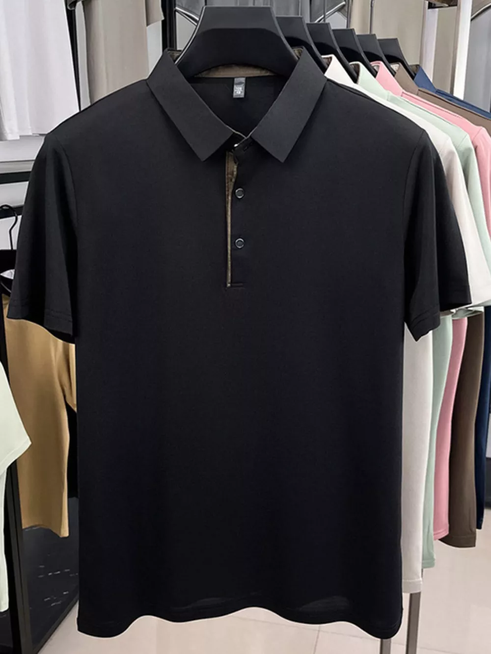 Men's Plus Size Button Detail Short Sleeve Polo