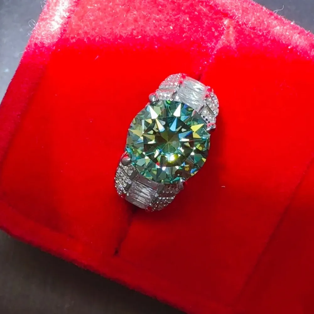 5 Carat Moissanite 925 Sterling Silver Ring, image 4