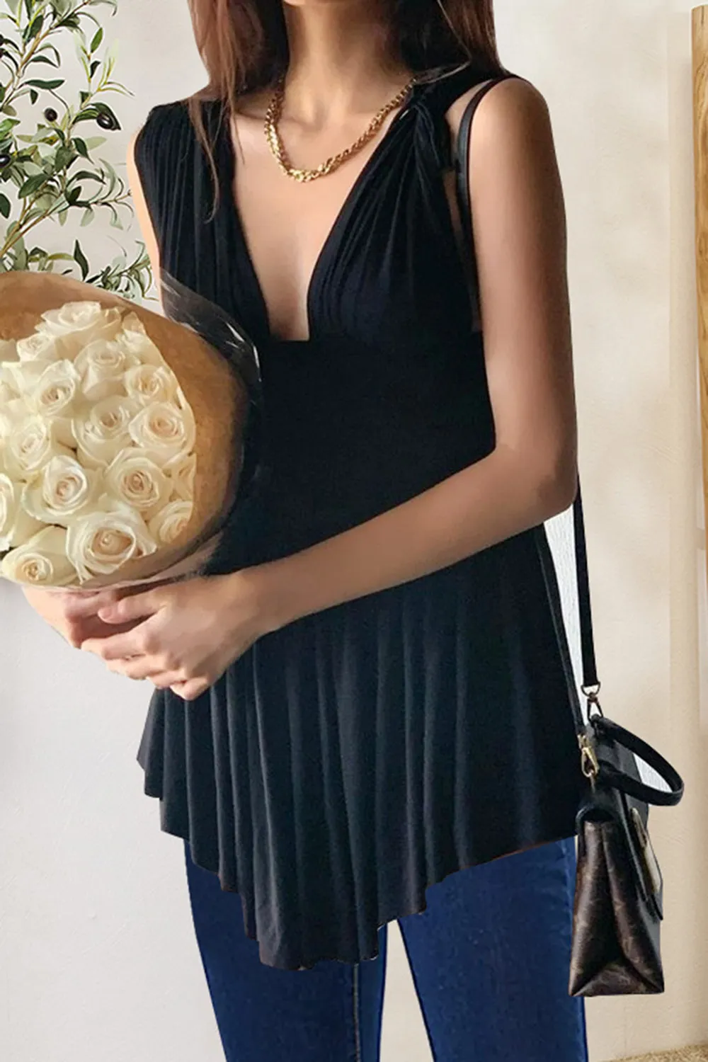 Ruched Wide Strap Tank, image 9