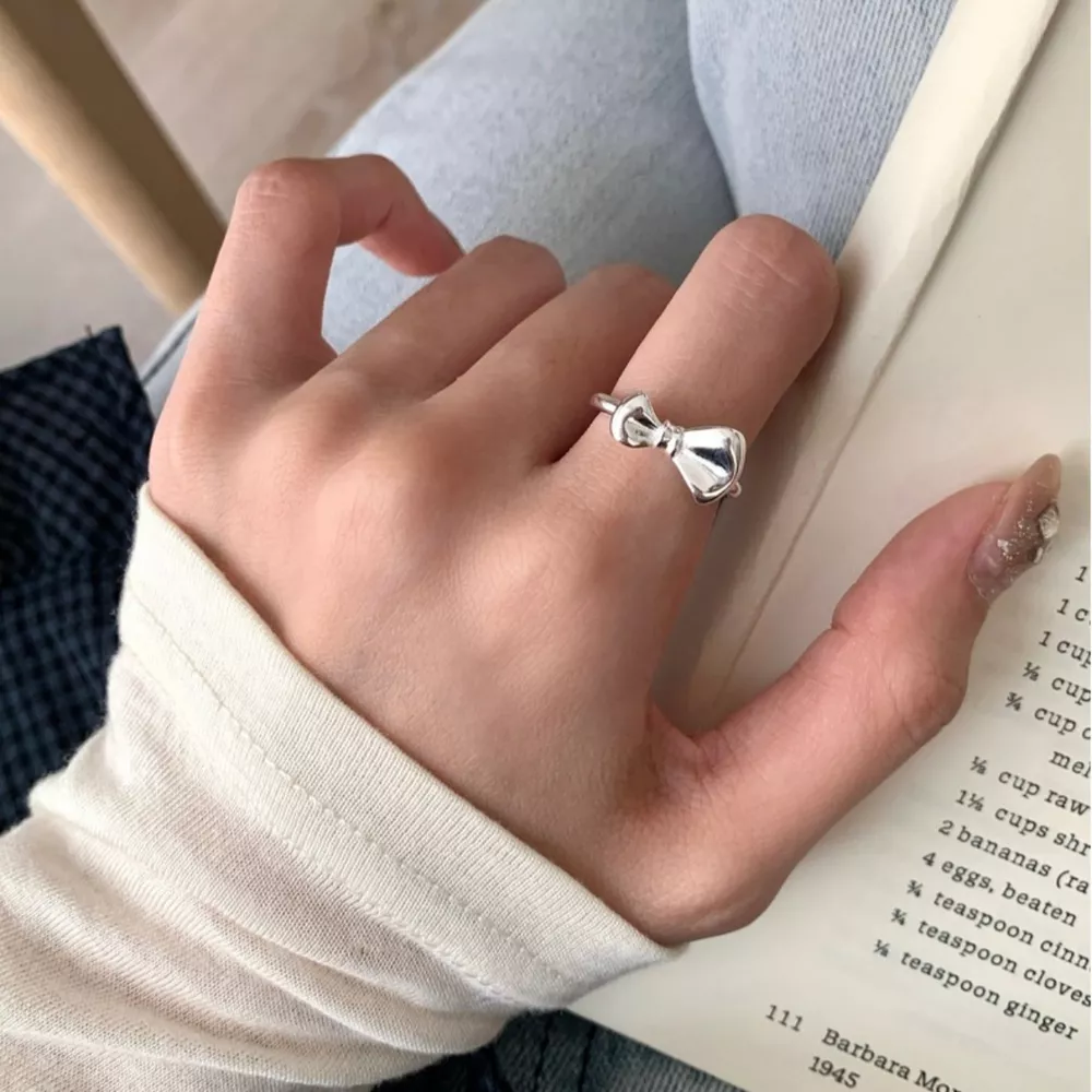 925 Sterling Silver Bow Ring, image 3